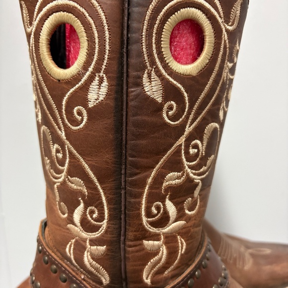 J.B. Dillon Reserve Hazel Embroidered Women's Western Boots BrownLeather Size 8B - Picture 4 of 7